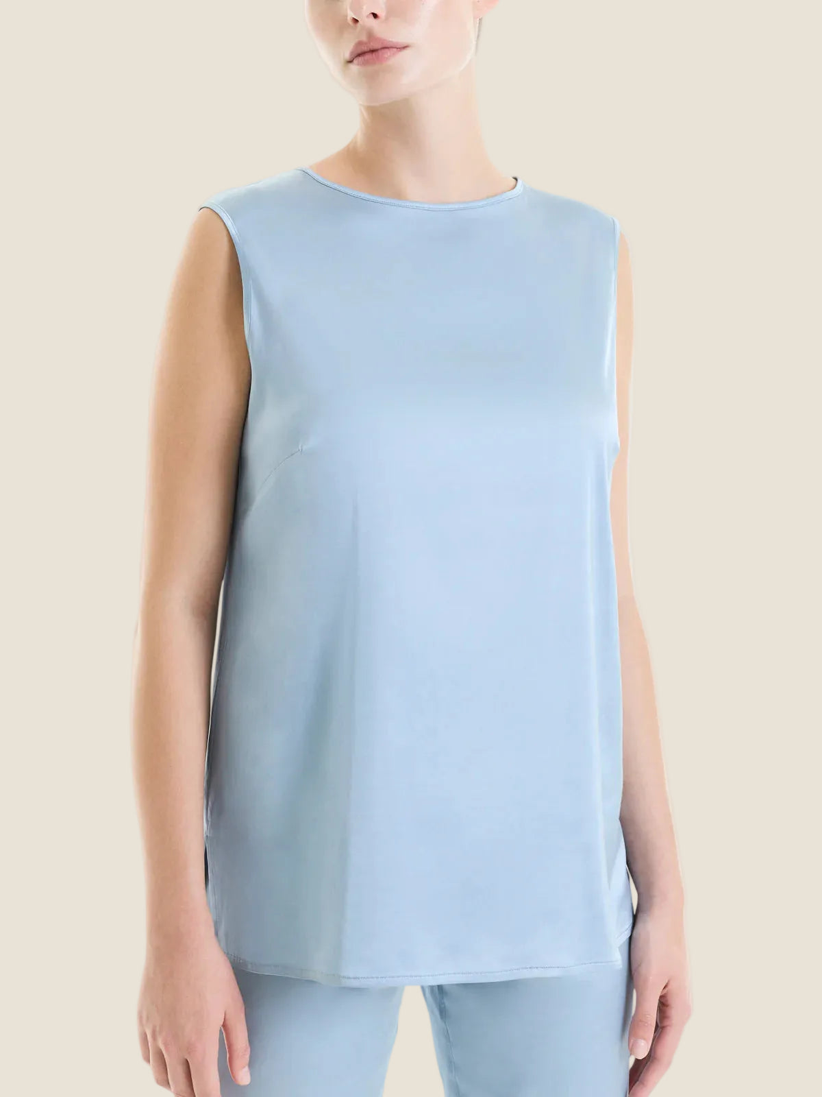 Ragno - Top con spalla larga in Stretch Satin