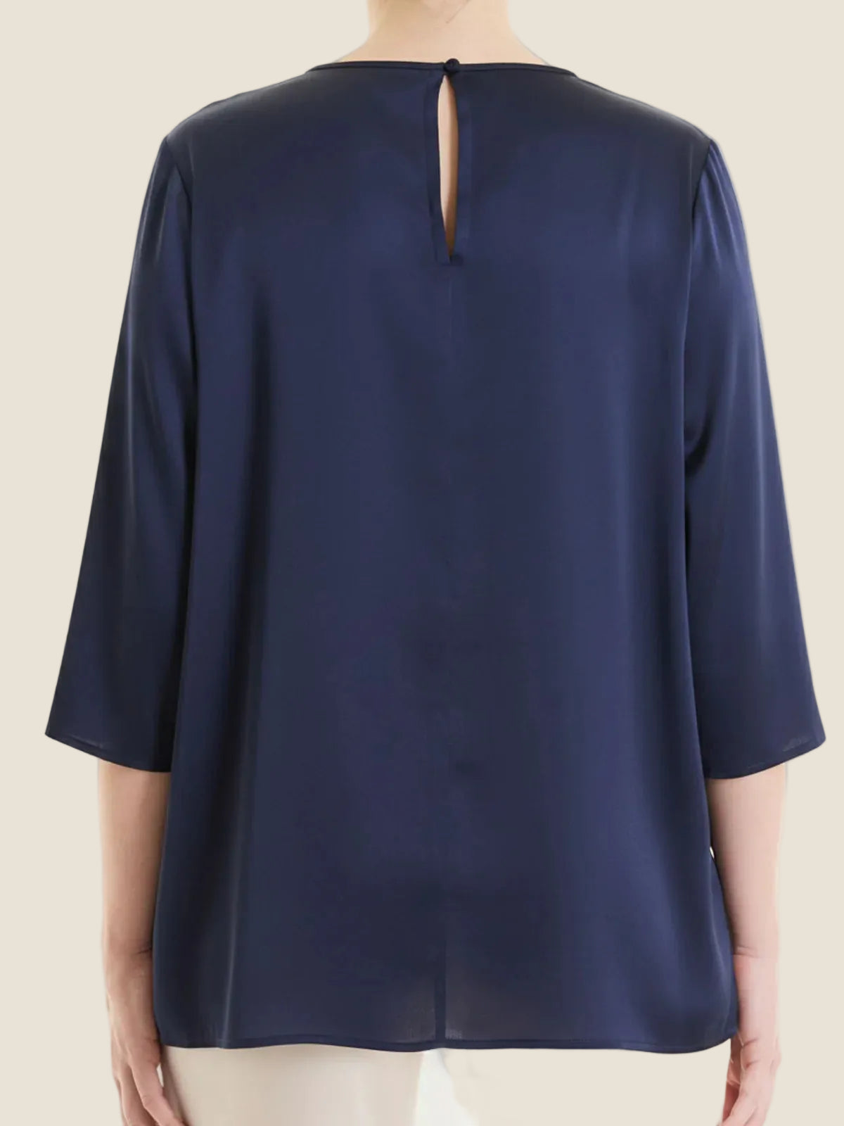 Ragno - Blusa con manica 3/4 in Stretch Satin