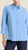 Ragno - Camicia con manica 3/4 in Poplin di coton