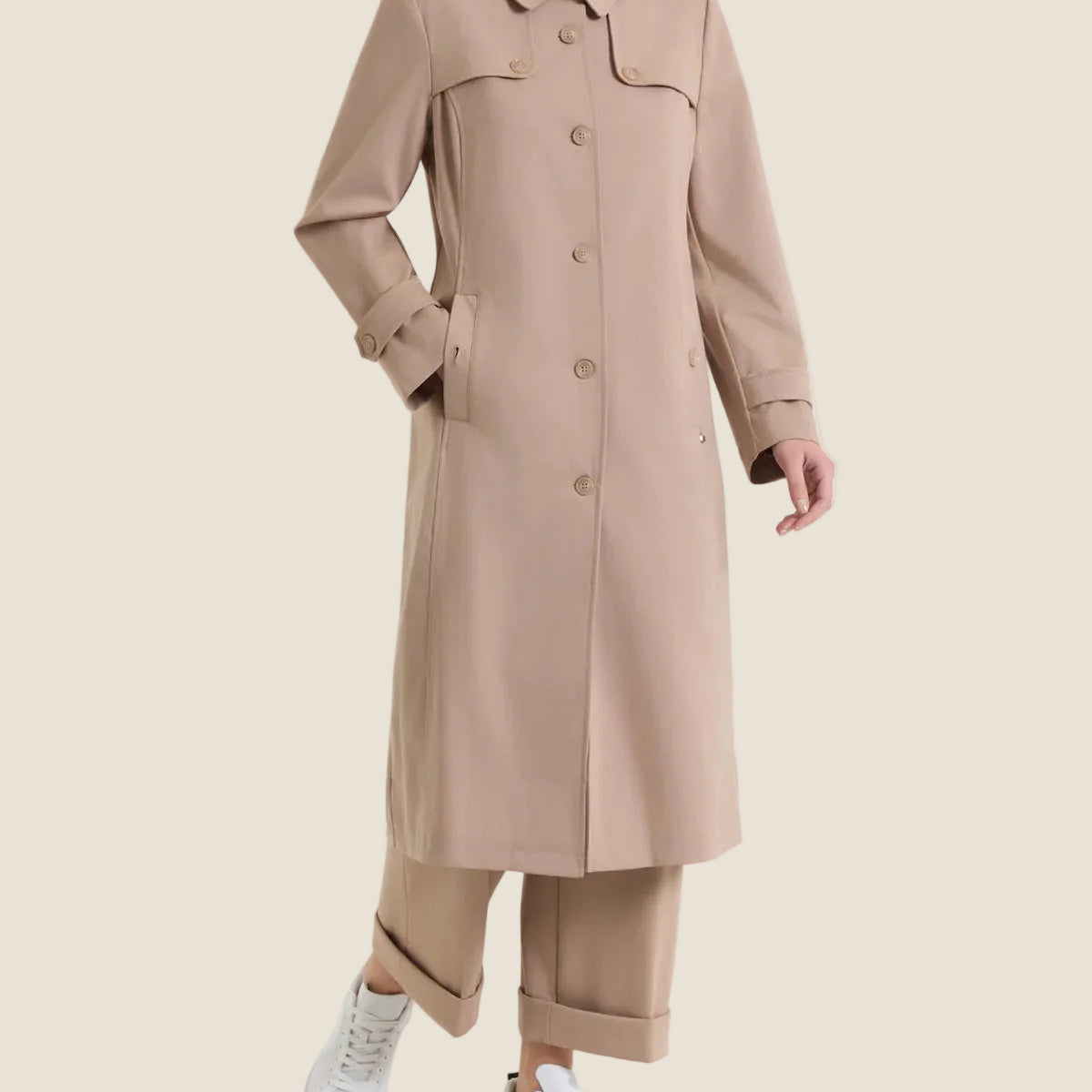 Ragno - Trench lungo in Compact Light