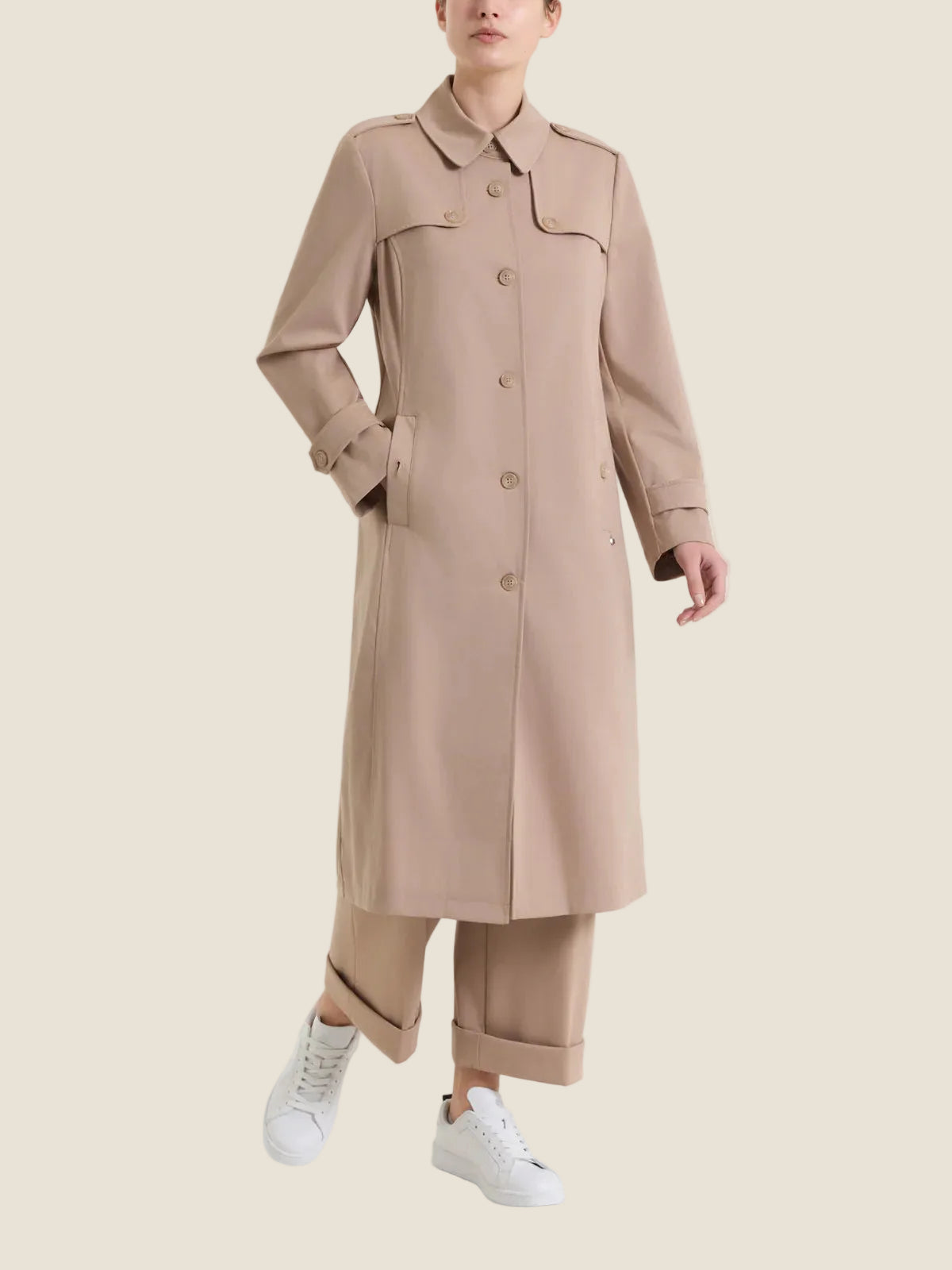 Ragno - Trench lungo in Compact Light