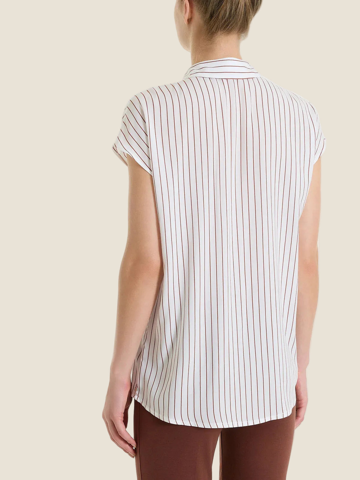 Ragno - Camicia a righe con manica corta in Ecoseta