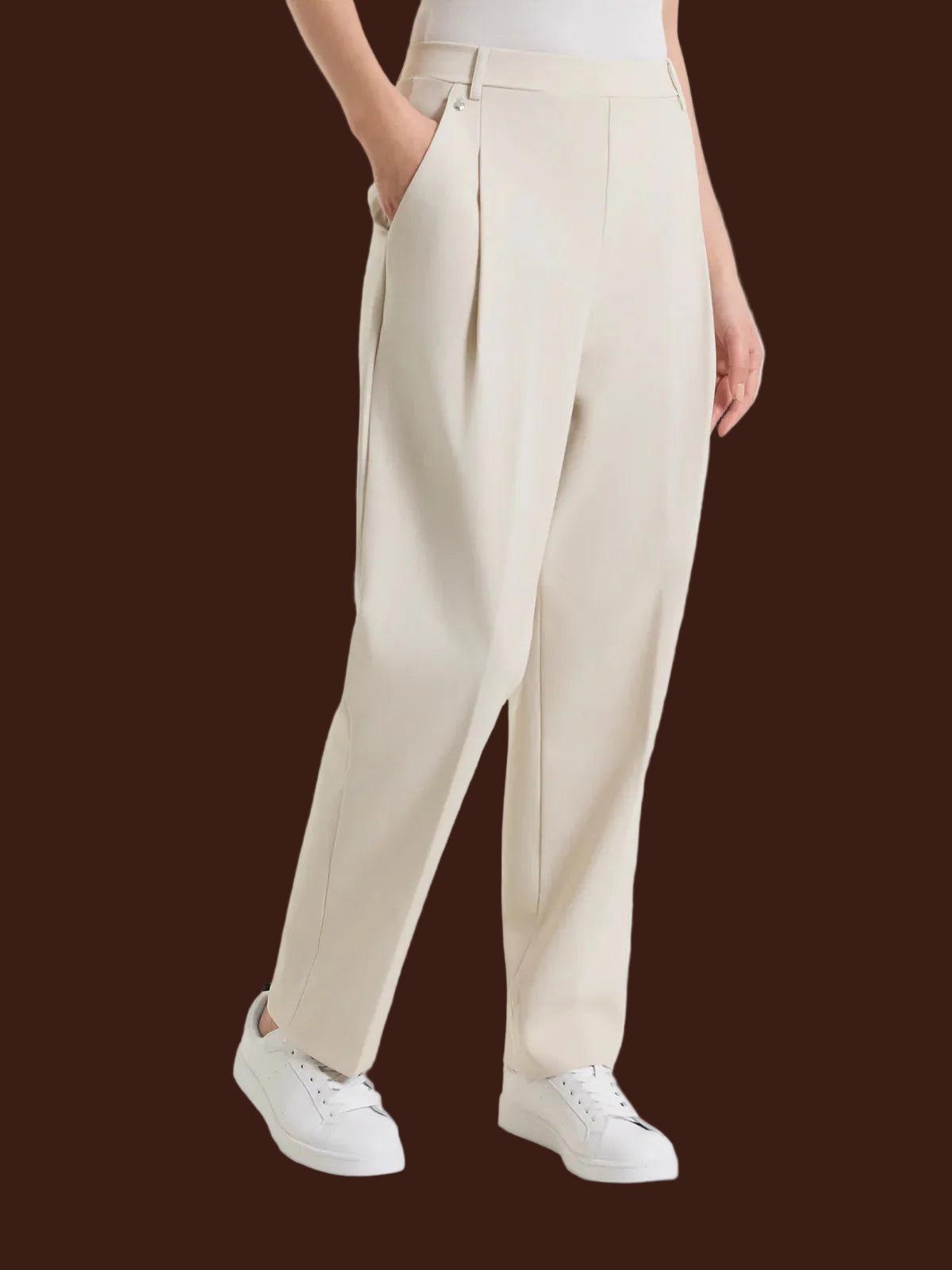 Ragno - Pantalone a carota con tasche e pinces in Compact Light