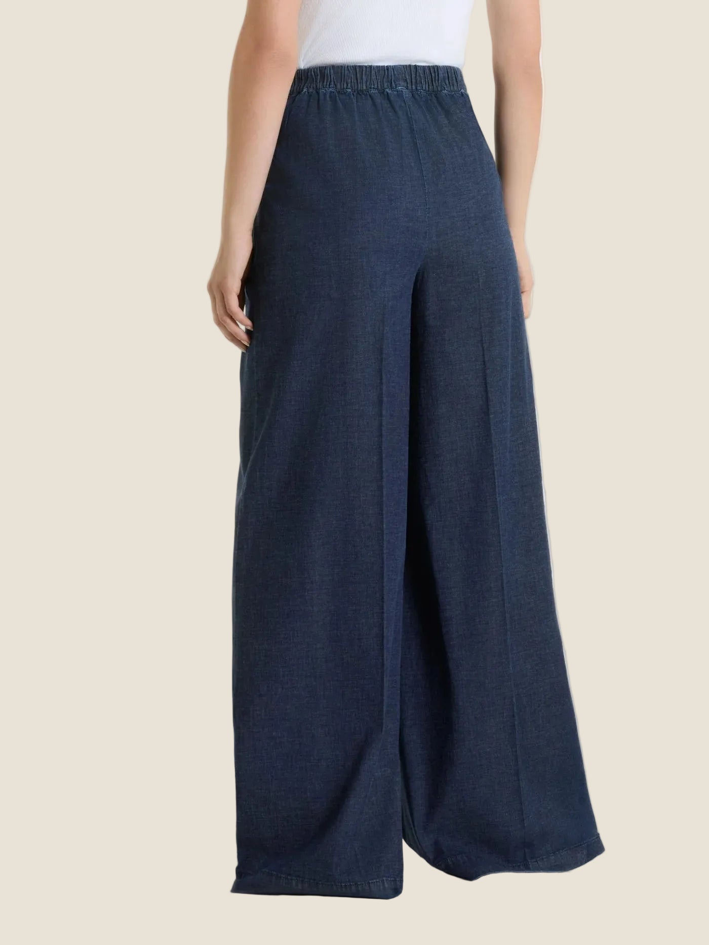 Ragno - Jeans a palazzo con tasche e vita piatta in Super Light Denim