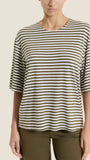 Ragno - Maglietta boxy a righe in Viscosa Summer