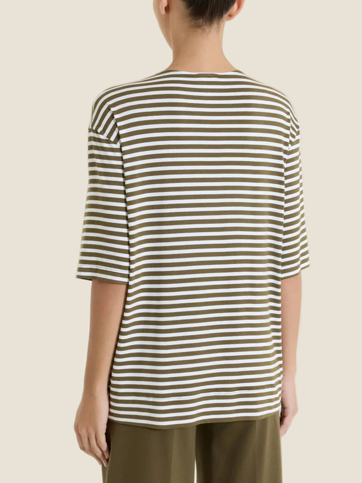 Ragno - Maglietta boxy a righe in Viscosa Summer