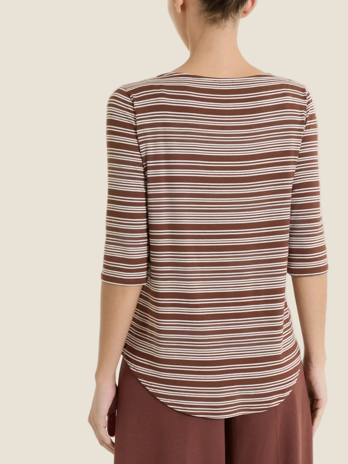 Ragno Maglietta a Righe Scollo a Barchetta