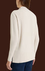 Cardigan lupetto con punto riso in Soft Wool Champignon