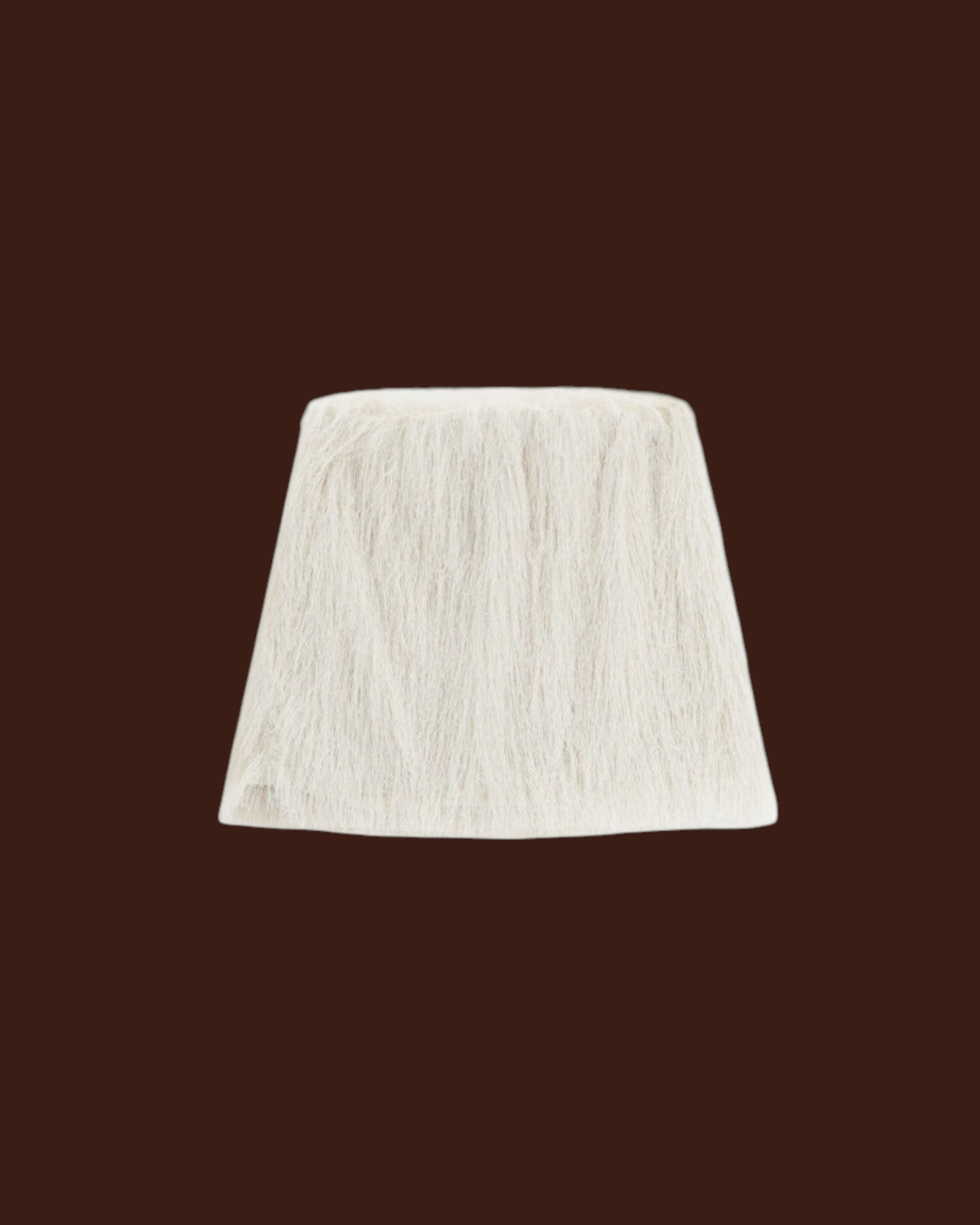 Gonna mini Madison Shop bianca a trapezio con frange soffici in poliestere, design moderno e vaporoso.