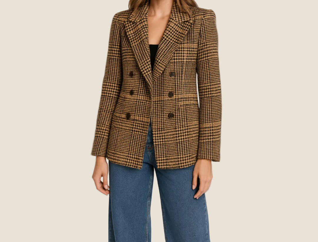 Isa B. Giacca doppiopetto a quadri