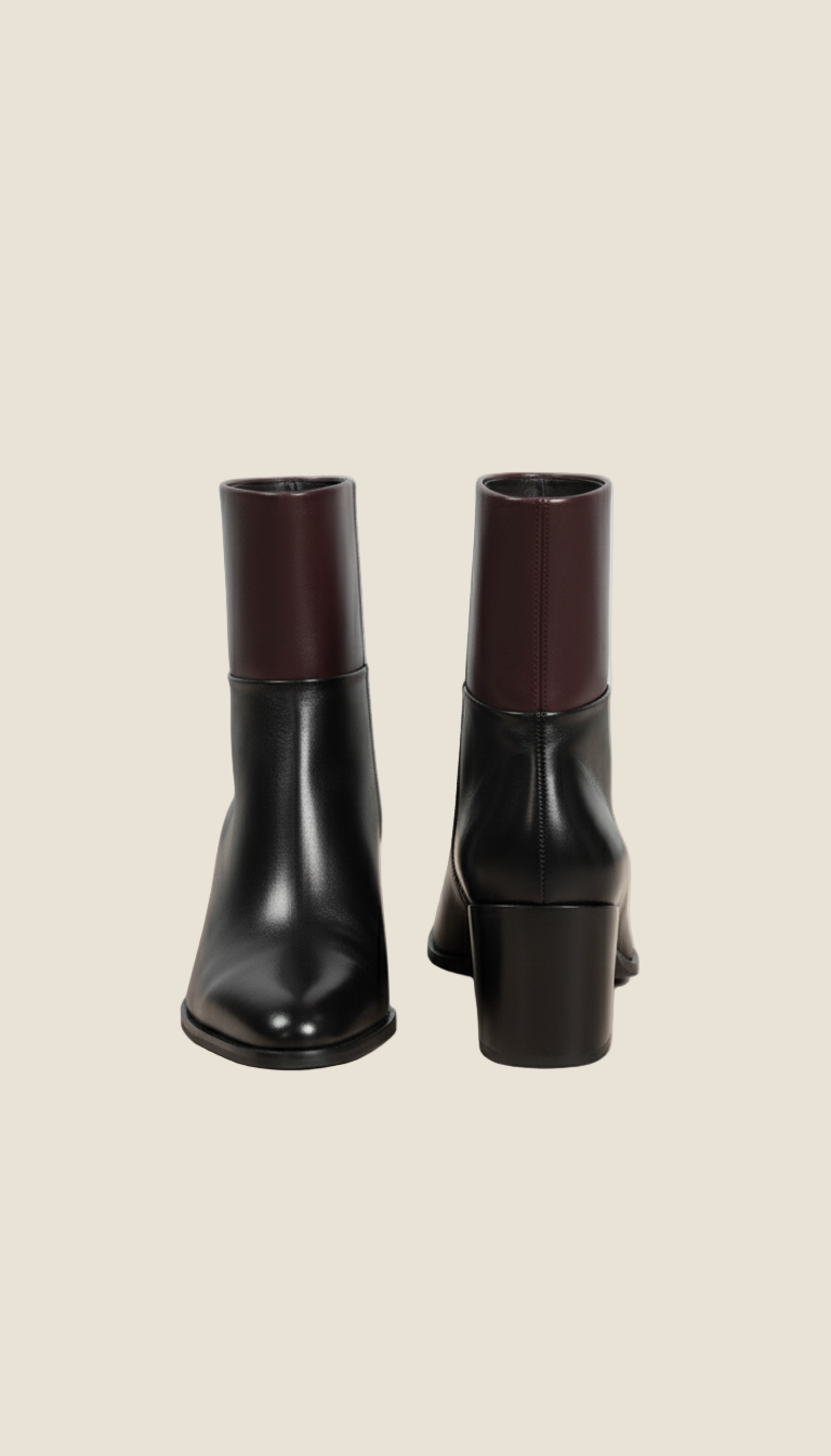 Triver Flight Stivaletti Bicolor nero-vino