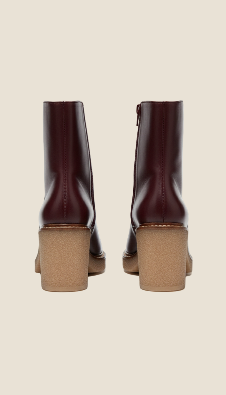 Triver Flight stivaletti in pelle colore vino