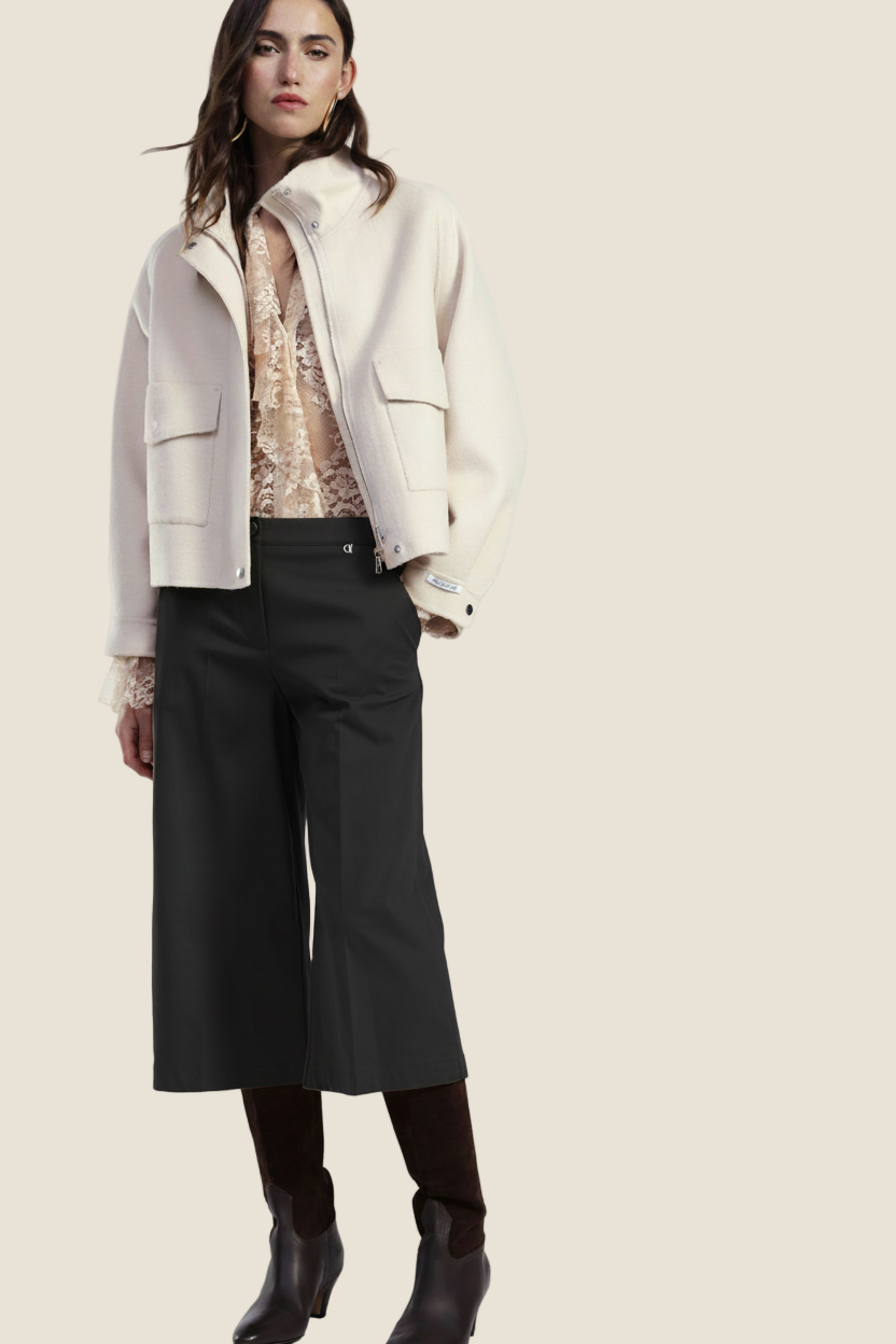 Dixie Pantaloni cropped gamba ampia pinces