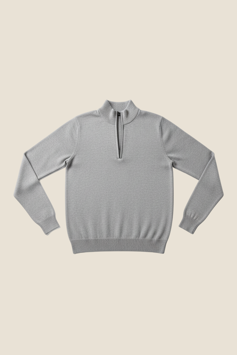 Over d  LUPETTO M/L C/ZIP mano seta