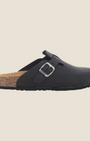 Sabot uomo Madison Shop Rafting Goldstar in pelle ingrassata nera con fibbia regolabile e plantare ergonomico