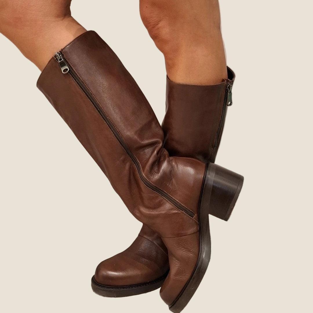 HELENA BARKER STIVALE DONNA COLORE CUOIO