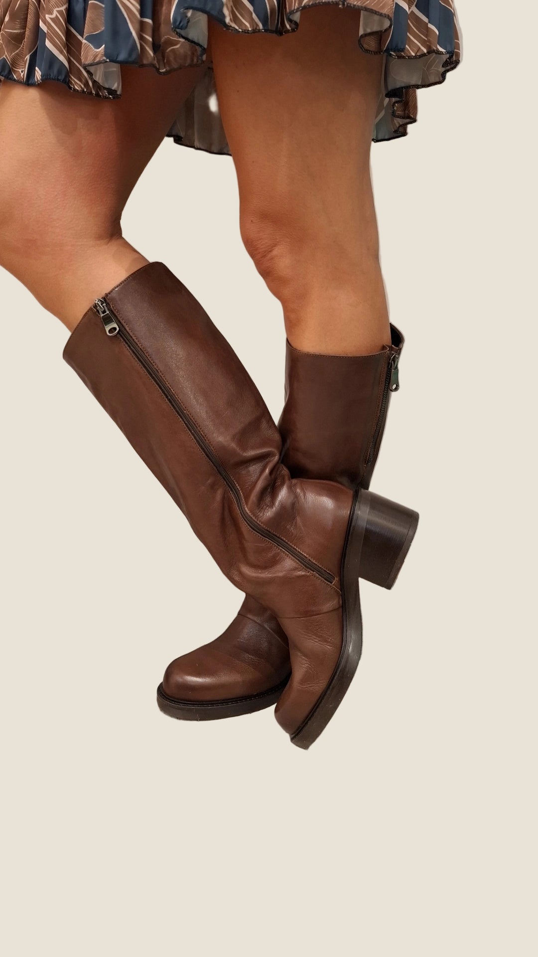 HELENA BARKER STIVALE DONNA COLORE CUOIO