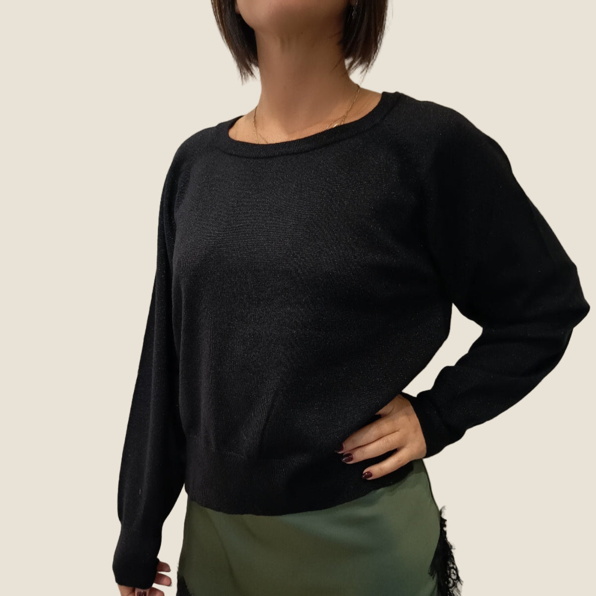 OVER/D  Maglia Girocollo Lurex