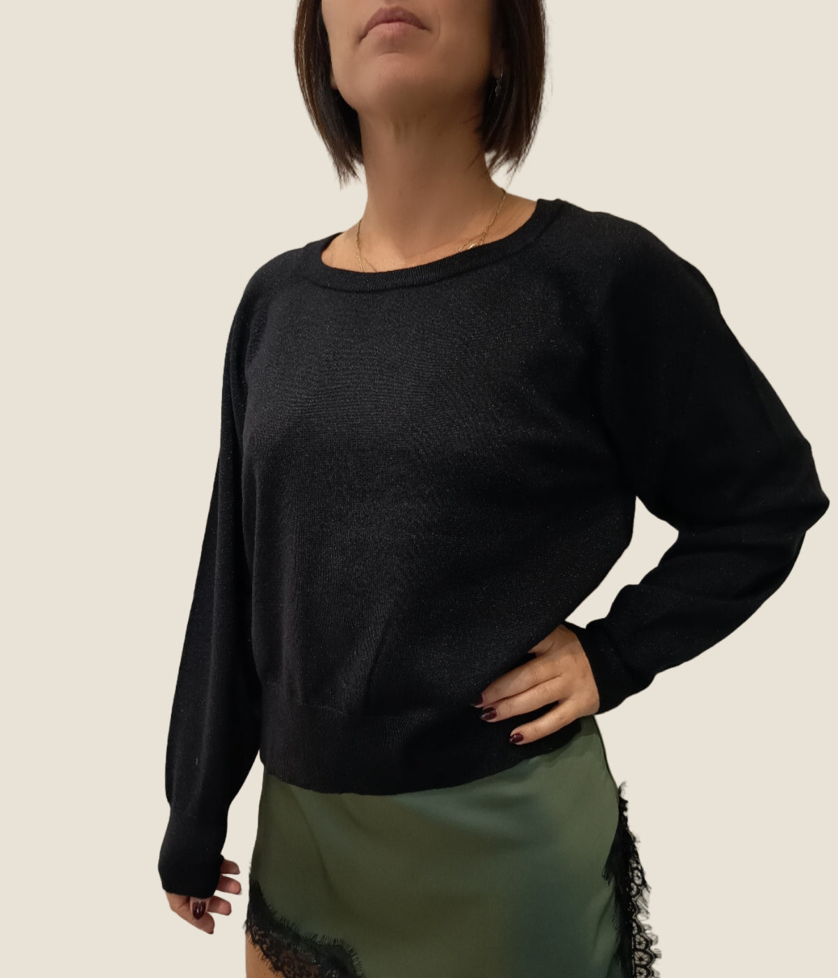 OVER/D  Maglia Girocollo Lurex