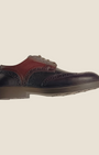 Scarpa brogue Madison Shop in pelle bicolore marrone e nera con dettagli traforati e suola ultraleggera