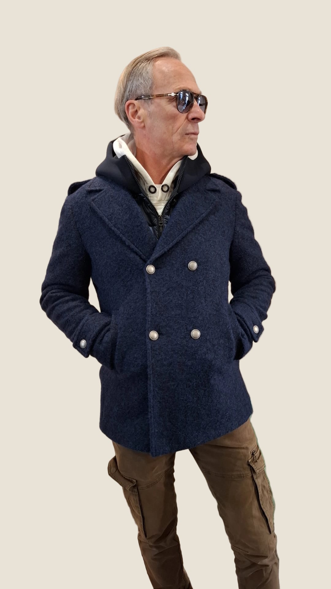 Over/d Giubbino modello peacot