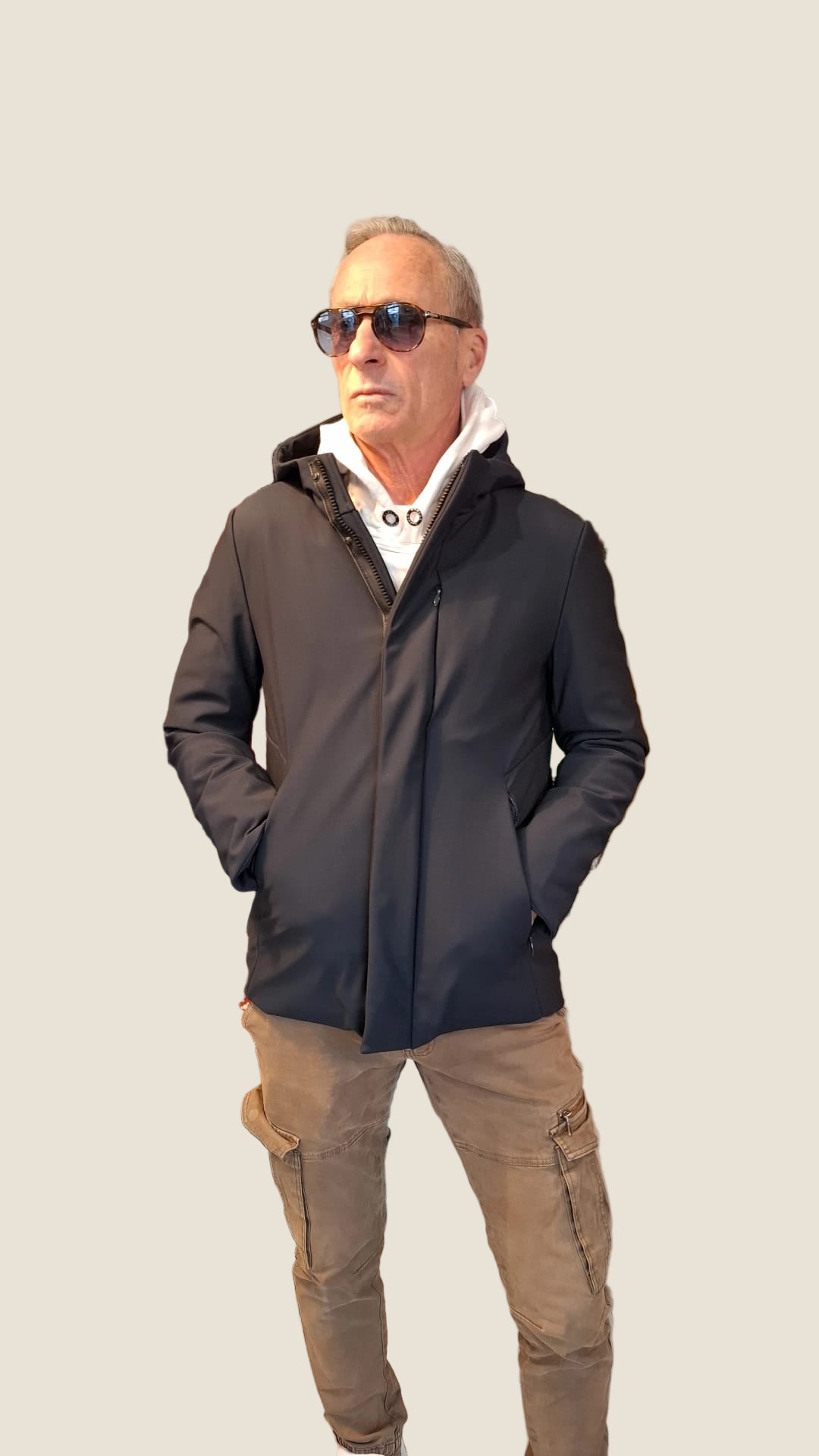 Over/d Giubbino con cappuccio corto