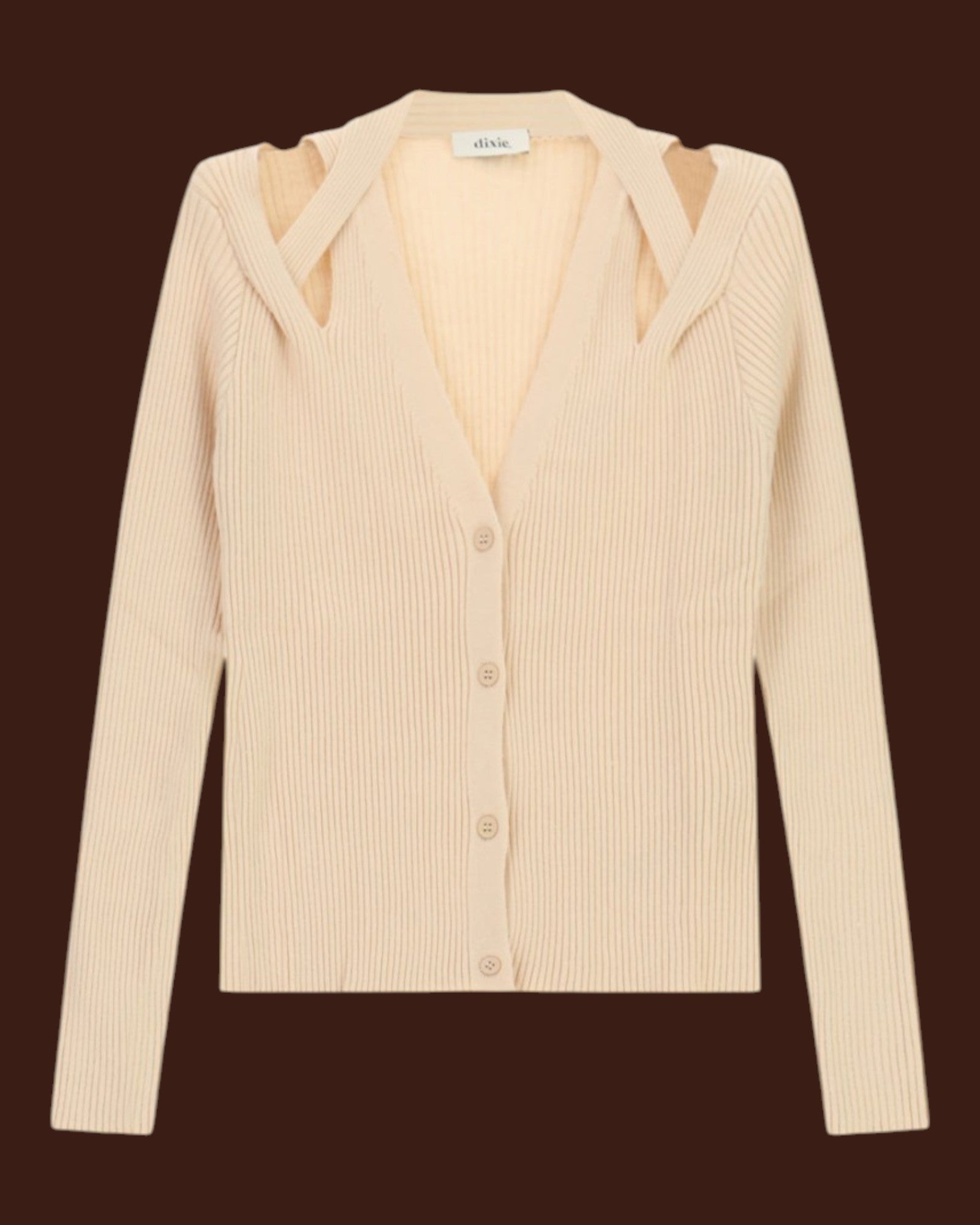 Cardigan a costine con dettagli cut-out Casha