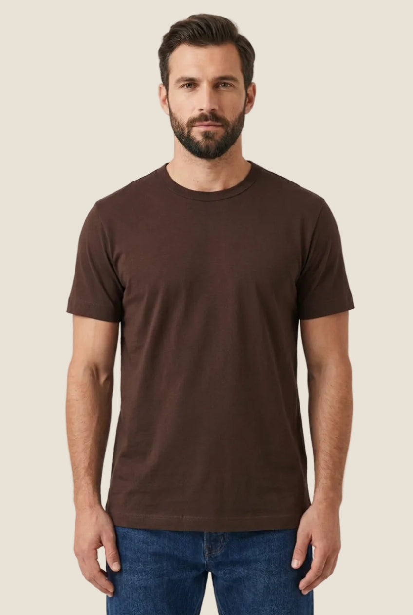 T-shirt manica corta paricollo 2 layers