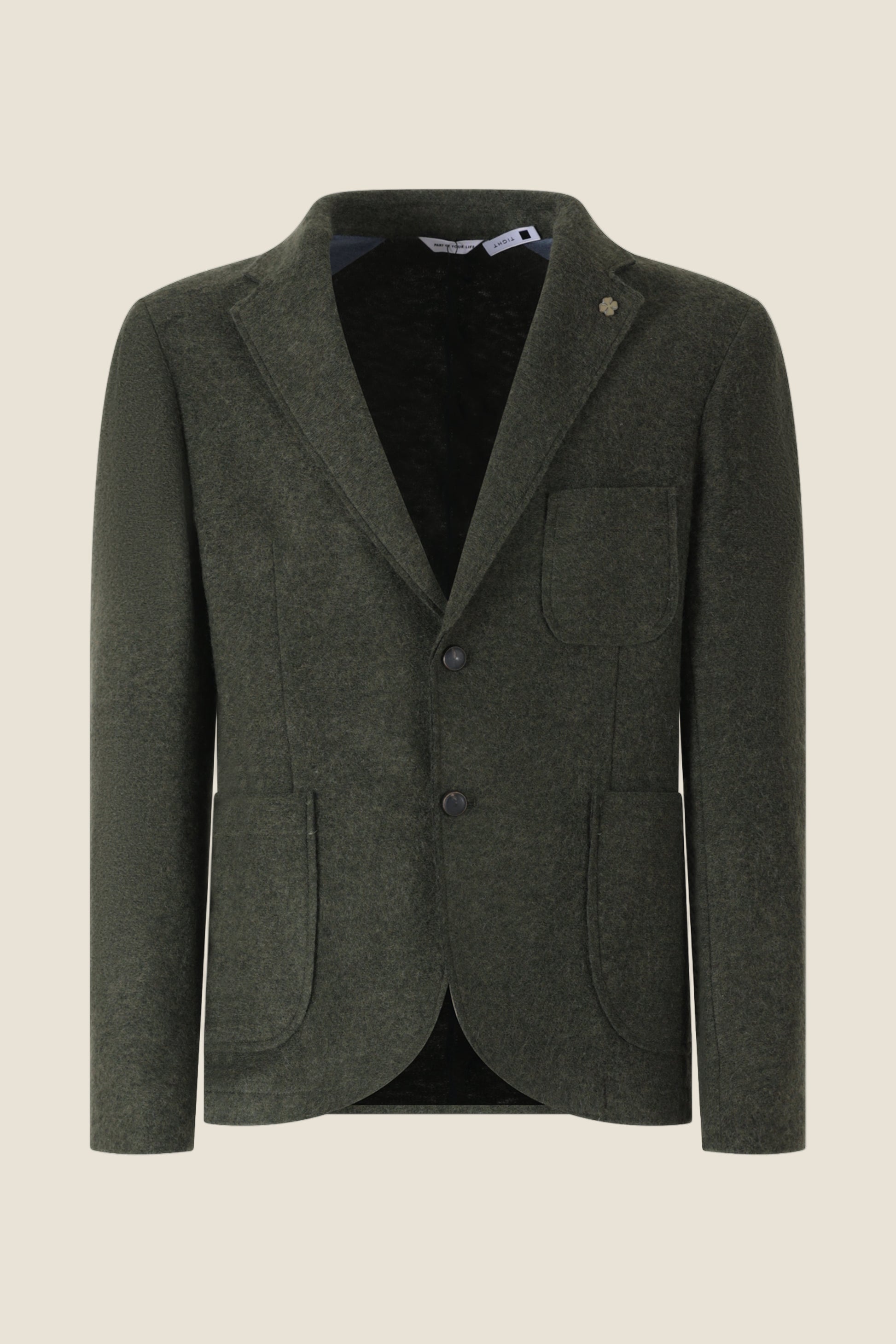 OVER/D giacca 2 bottoni taglio vivo