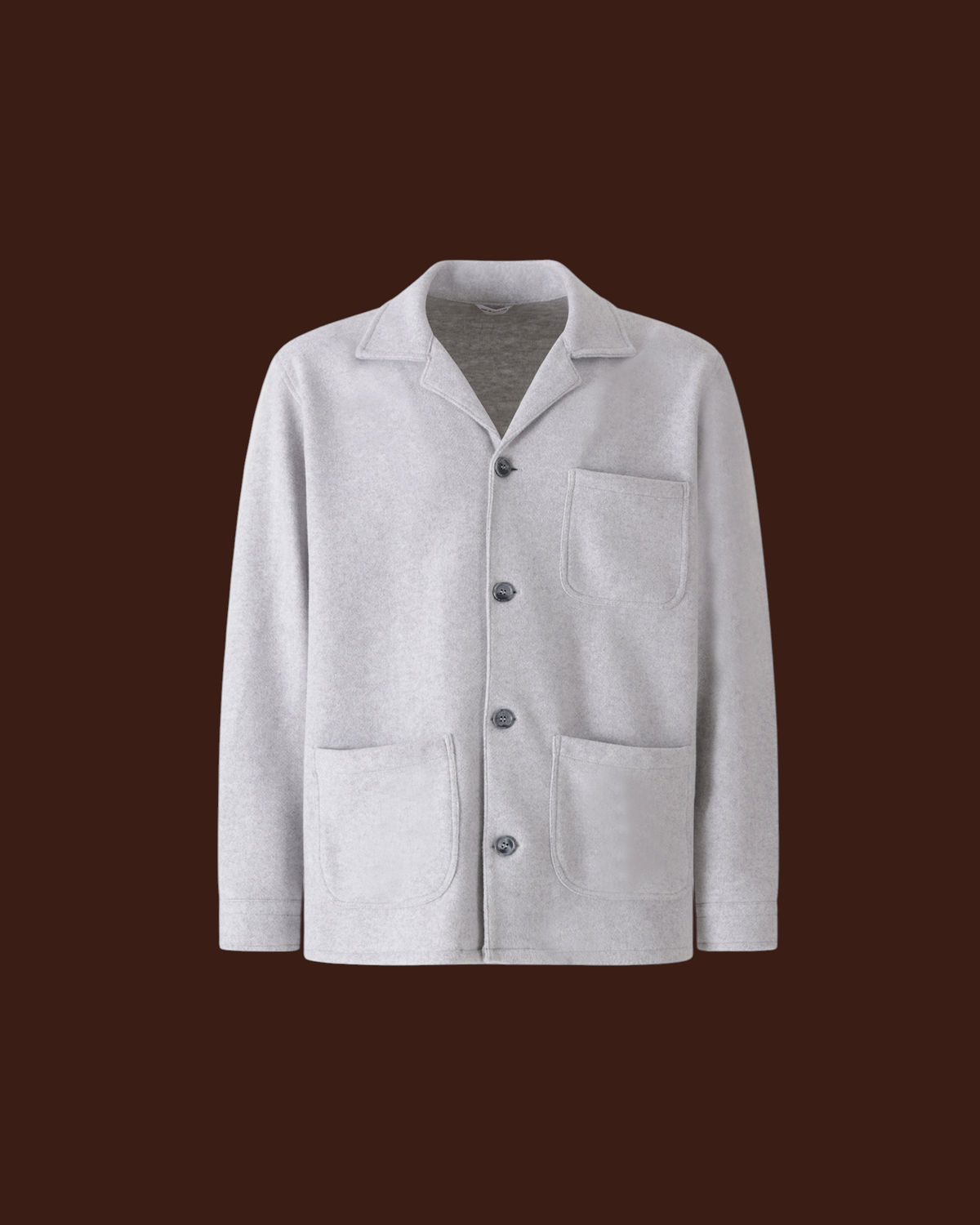 Over shirt Madison Shop grigia con tasche a toppa e chiusura a bottoni, ideale per un look casual e contemporaneo.