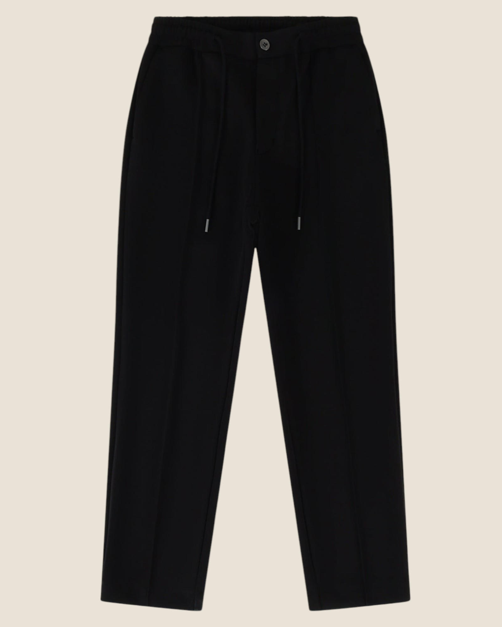 Pantamolla uomo slim fit nero Madison Shop con elastico in vita, coulisse e nervature frontali eleganti
