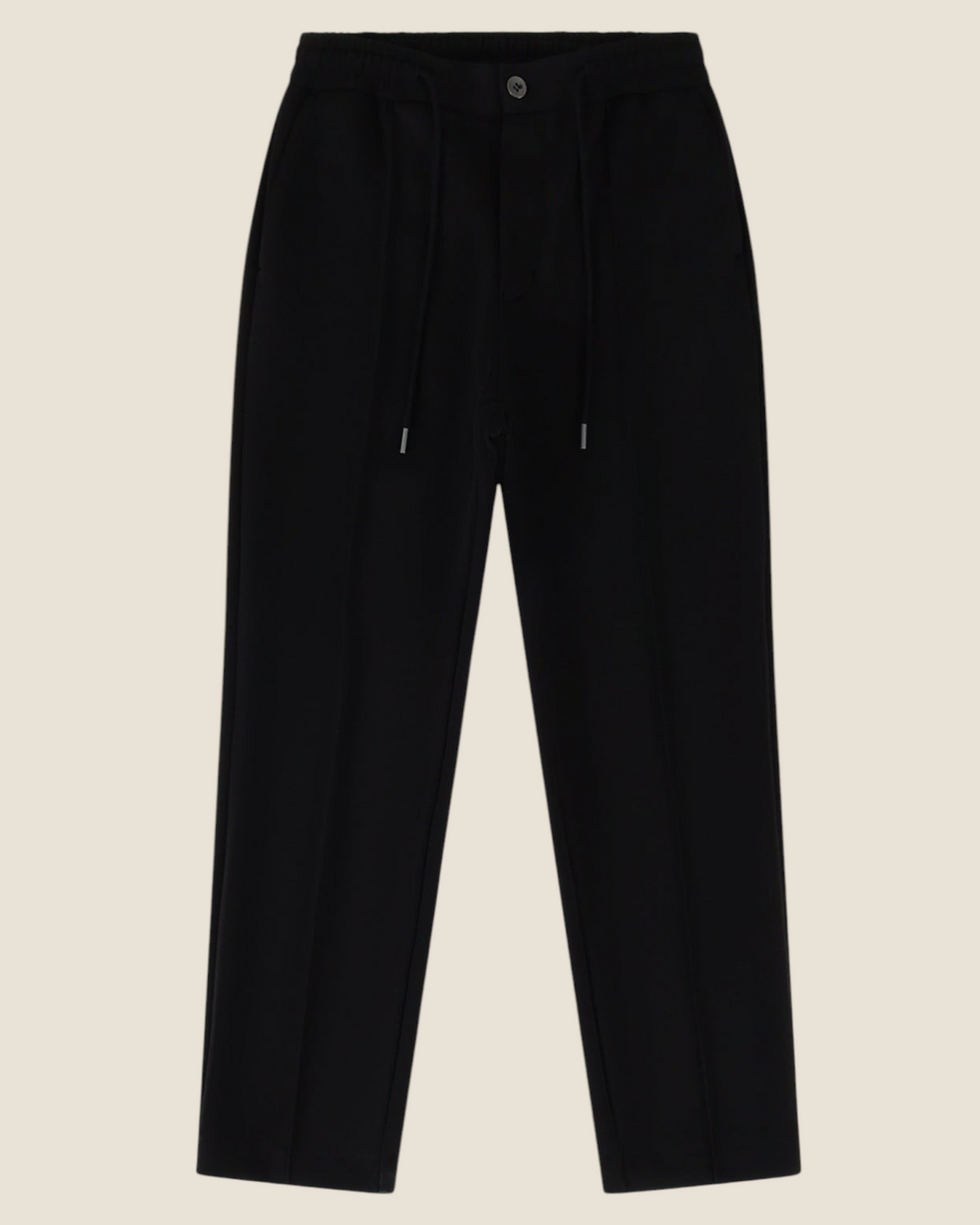 Pantamolla uomo slim fit nero Madison Shop con elastico in vita, coulisse e nervature frontali eleganti