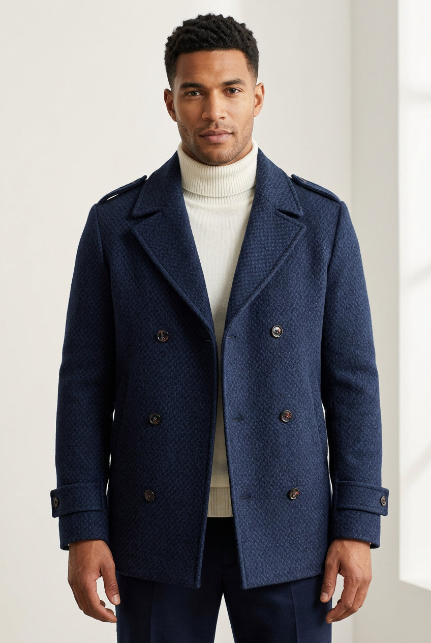 Giubbino modello peacot regular fit