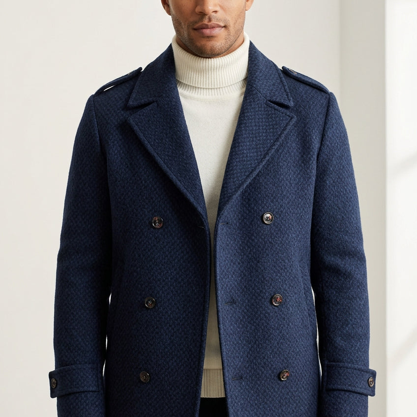 Giubbino modello peacot regular fit