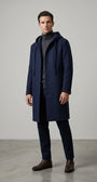 Cappotto modello parka Blu
