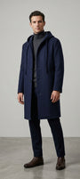 Cappotto modello parka Blu