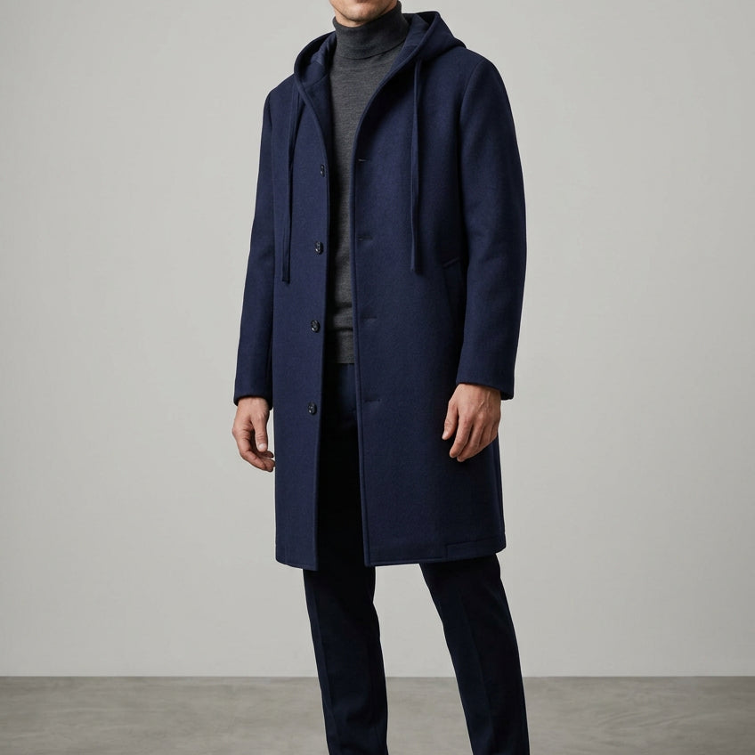 Cappotto modello parka Blu