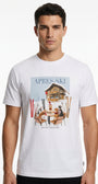T-shirt grafica manica corta Bianco