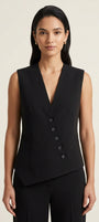 Gilet abbottonatura trasversale