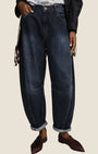 Jeans balloon fit con cuciture a contrasto Denim