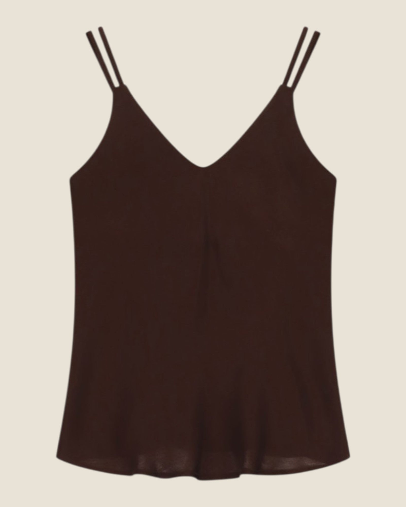 Top con doppie spalline e scollo a V Bruciato