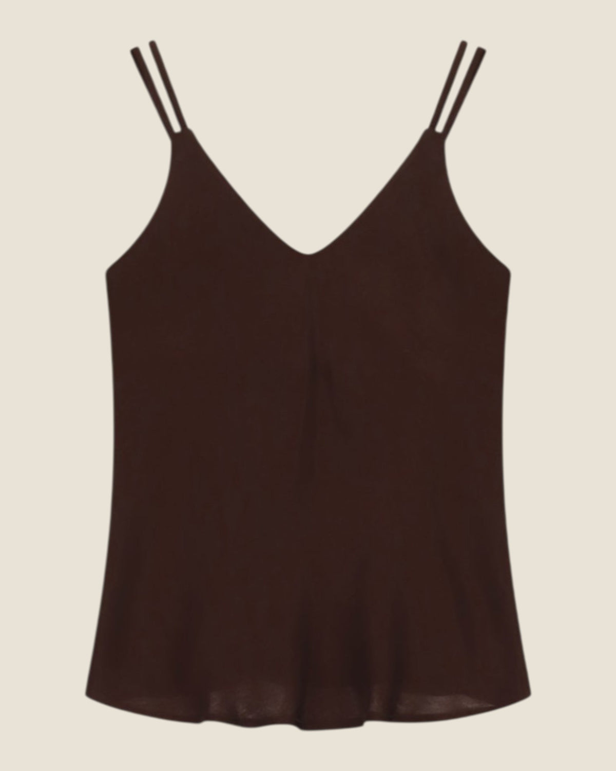 Top con doppie spalline e scollo a V Bruciato