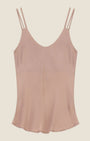 Top con doppie spalline e scollo a V Rosa antico