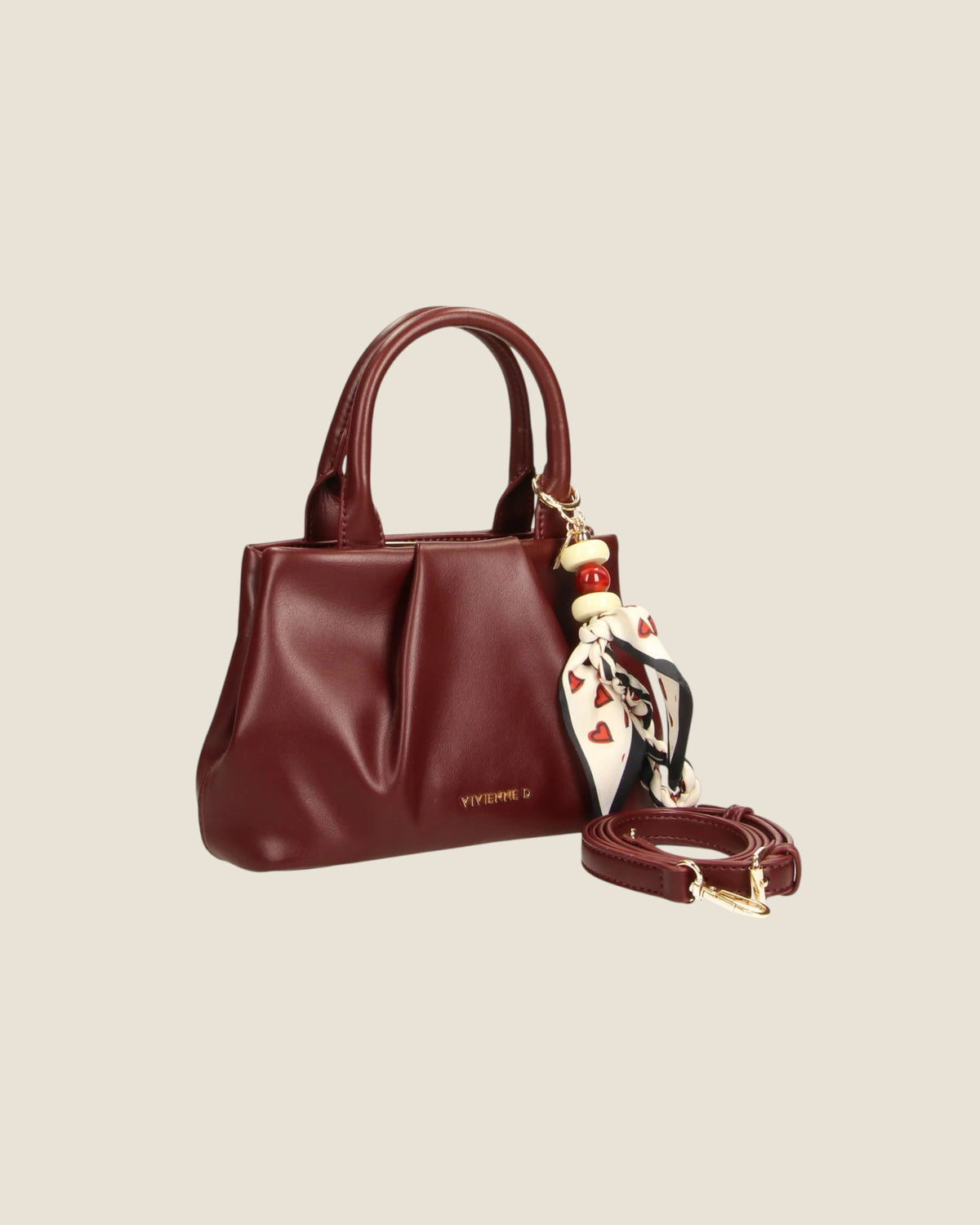 Mini bag emma bloom Bordeaux