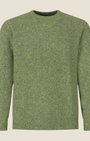 Maglione girocollo Madison Shop in misto lana verde oliva con texture morbida e polsini a costine