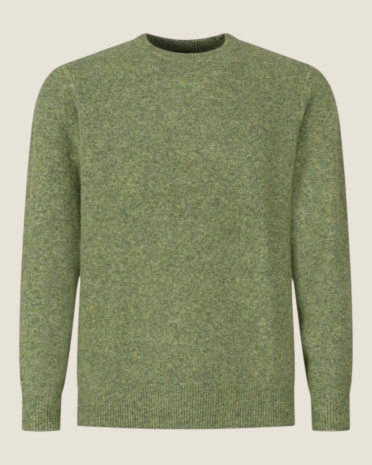 Maglione girocollo Madison Shop in misto lana verde oliva con texture morbida e polsini a costine