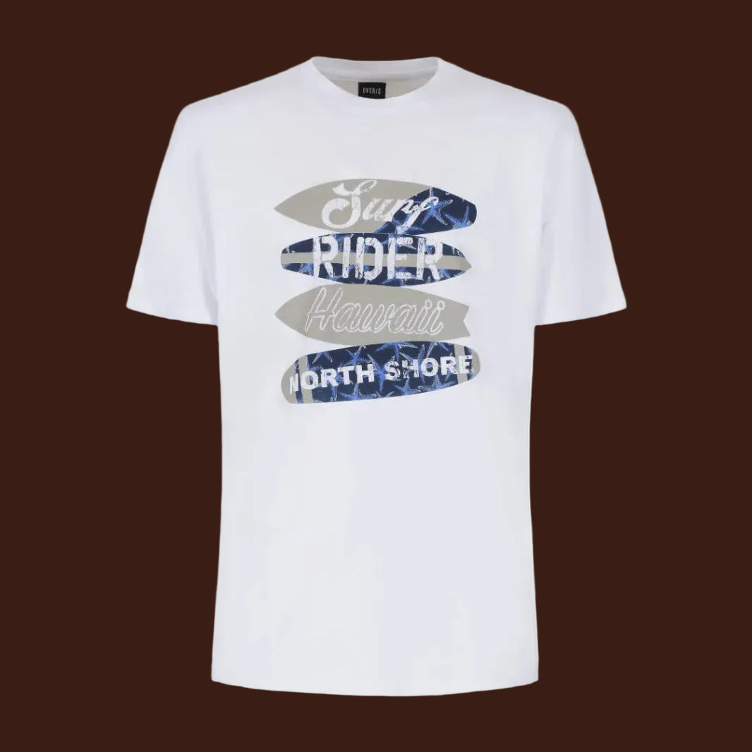 Over/D - T-Shirt con Grafica M/M Paricollo