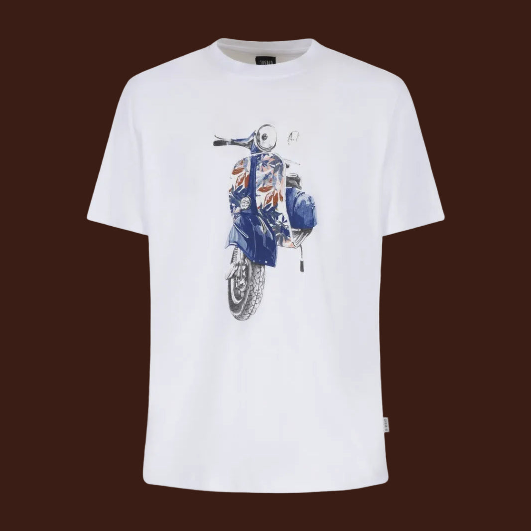 Over/D - T-shirt con Grafica Vespa M/M Paricollo