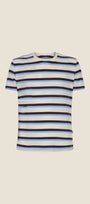 Over/D - T-Shirt M/M Paricollo a Righe
