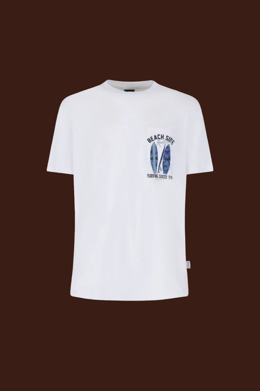 Over/D - T-Shirt Grafica Surf M/M con Taschino